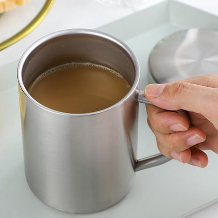 400ml Thickened Double Layer Insulated Stainless Steel Cup Portable Durable