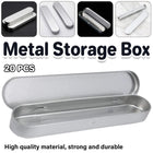 20PCS Metal Pencil Box Storage Case Tin Pen Holder Durable Packaging Organizer