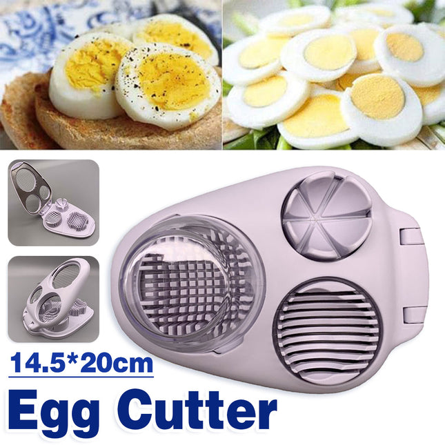 Egg Slicer Kitchen Egg Cutter Stainless Steel Boiled Egg Cutting Tool for Salad