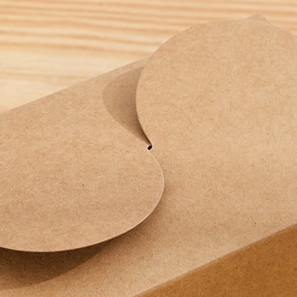 50PCS Foldable Gift Paper Boxes 15x10x8.5cm Khaki White for Party Wedding Use