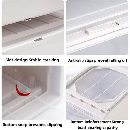 Transparent Stackable Drawer Storage Box for Shoes Clothes Household Organiser