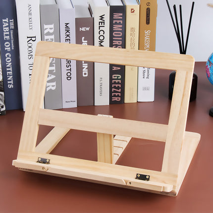 Wooden Adjustable Height Book Stand Holder Foldable Durable for Reading Cooking