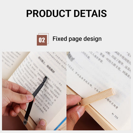 Wooden Adjustable Height Book Stand Holder Foldable Durable for Reading Cooking