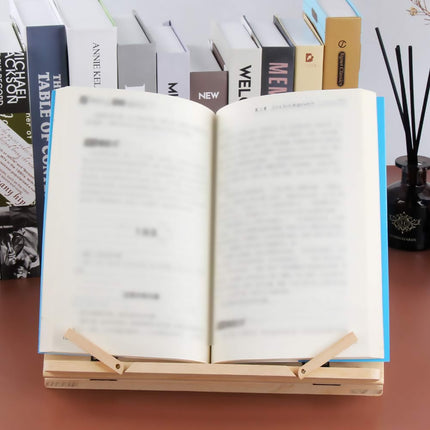 Wooden Adjustable Height Book Stand Holder Foldable Durable for Reading Cooking