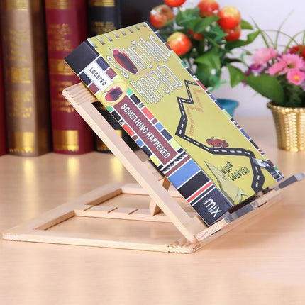 Wooden Adjustable Height Book Stand Holder Foldable Durable for Reading Cooking