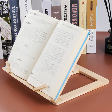 Wooden Adjustable Height Book Stand Holder Foldable Durable for Reading Cooking
