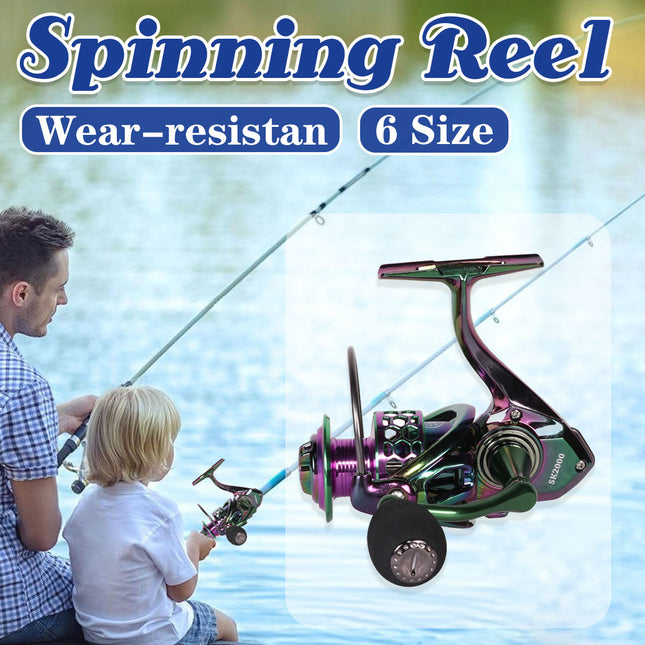 Fishing Spinning Reel 6 Sizes Line Wheel Smooth Gear Tackle Freshwater Saltwater