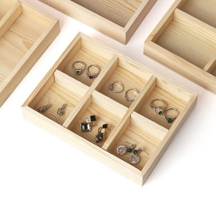 Wooden Jewelry Display Trays 5pcs Bracelet Storage Organizer for Rings Earrings