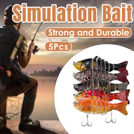 5PCS Faux Lure Set Fish Hard Fake Bait Fishing Lures Artificial Bait Tackle Gear