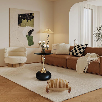 Luxury Sofa Side Table 41x55cm Anti-Fall Design Stable for Living Room Bedroom