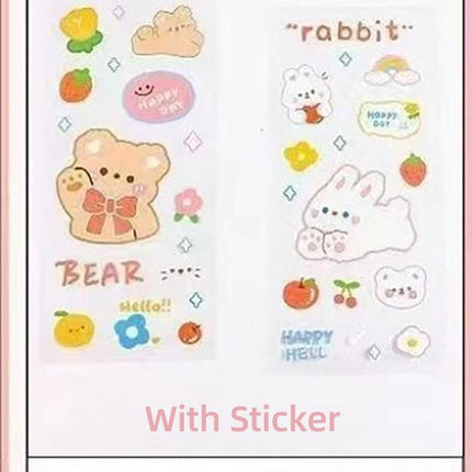 3 Layer Bunny Desktop Organizer Transparent Drawer Storage Box for Home Office