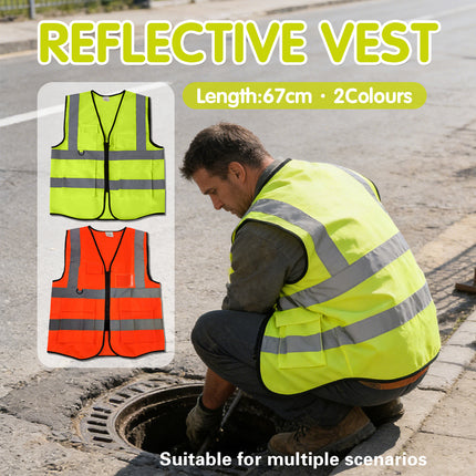 Reflective Safety Vest Breathable High Visibility Durable for Road Construction