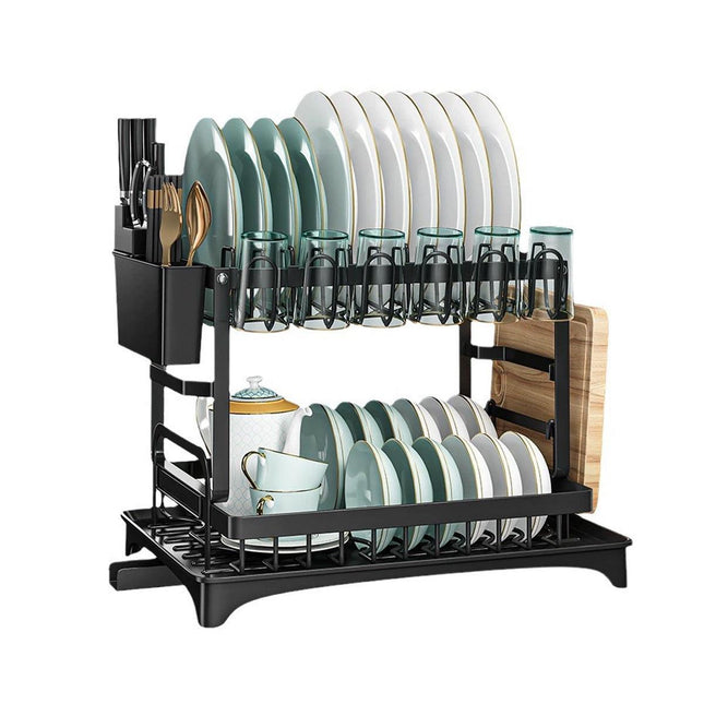 Kitchen Storage Rack Dish Bowl Tray Organiser Drying Drain Holder Shelf Stand