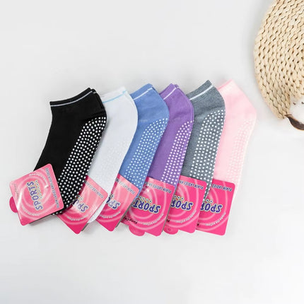 3 Pairs Ladies Women Sports Cotton Rich Pilates Yoga Non-Slip Grip Socks