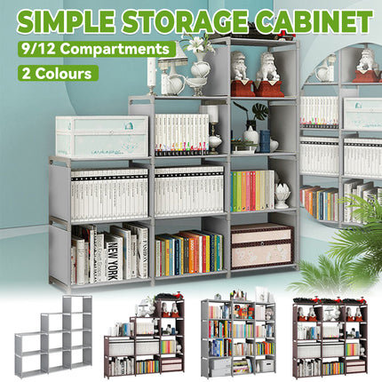 Minimalist Bookshelf Storage Cabinet for Living Room Bedroom Office Space Saving