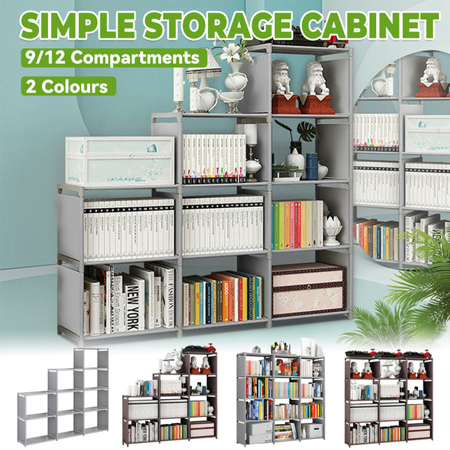 Minimalist Bookshelf Storage Cabinet for Living Room Bedroom Office Space Saving