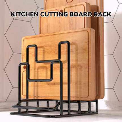 2PCS Metal Cutting Board Holder Rack Kitchen Bench Organiser for Lids Chopping Boards