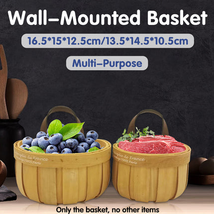 Imitation Rattan Woven Storage Basket Shelf Organizer Wash Rack for Home Decor