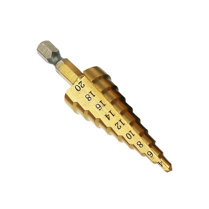 3X Large HSS Steel Step Cone Drill Titanium Bit Set Hole Cutter 4-12/20/32mm