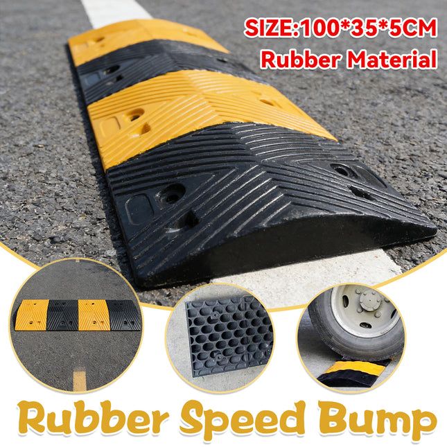 Rubber Speed Bump Car Parking Speed Bumper Heavy Duty Wear-Resistance Durable