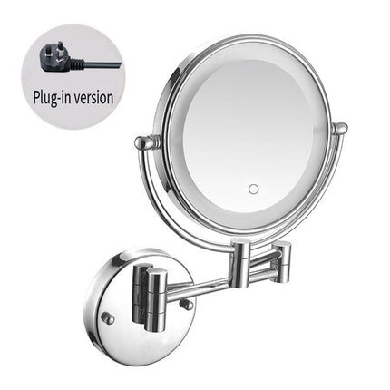Folding Wall Mounted Makeup Mirror Telescopic Rotating Mirror for Hotel Bathroom