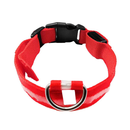 S Size USB Rechargeable LED Dog Collar Nylon Glow Flashing Light Up Safety Pet Collars