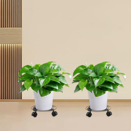 2PCS Mobile Plant Stand with Brake Wheels Adjustable for Potted Plants Easy Move