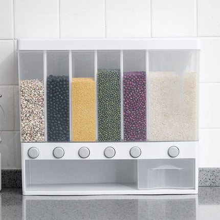 Wall-mounted Automatic Rice Dispenser Sealed Grain Plastic Storage Tank Grain