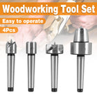 4pcs Woodworking Lathe Center Set Rotary Live Center Tool Kit Turning Machine