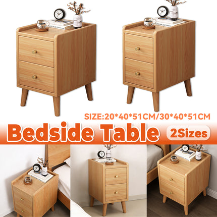 Small Narrow Wooden Bedside Table Cabinet For Bedroom Home Storage Organizer