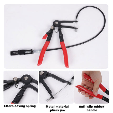 Plumbing Pliers Tool Set Adjustable Bendable Hose Clamp Throat Clip Removal Kit