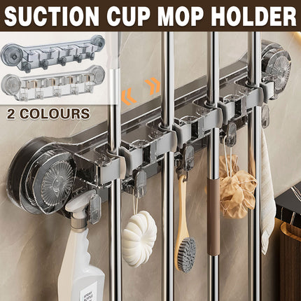 Wall-mounted Mop Fixing Rack Universal Model Strong Suction Cup Bathroom Rack