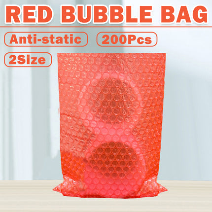 200pcs Red Bubble Bag Mailing Envelope Express Packaging Padded Bag for Shipping