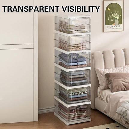 Home Foldable Shoe Box Dustproof Storage Thickened Movable Transparent Cabinet