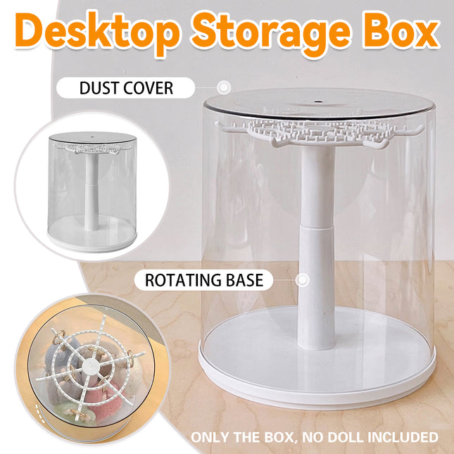 Doll Pendant Display Box Transparent Rotary Hand Operated Blind Box Storage Rack
