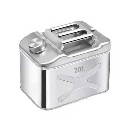 Stainless Steel Fuel Oil Drum Tank Silver 20L Diesel Gasoline Storage Container