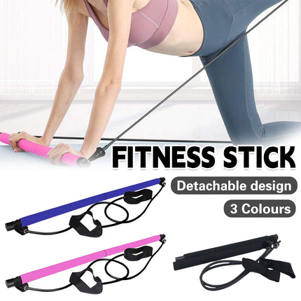 Pilates Stick Multi-functional Fitness Stick Elastic Training Tension Rope