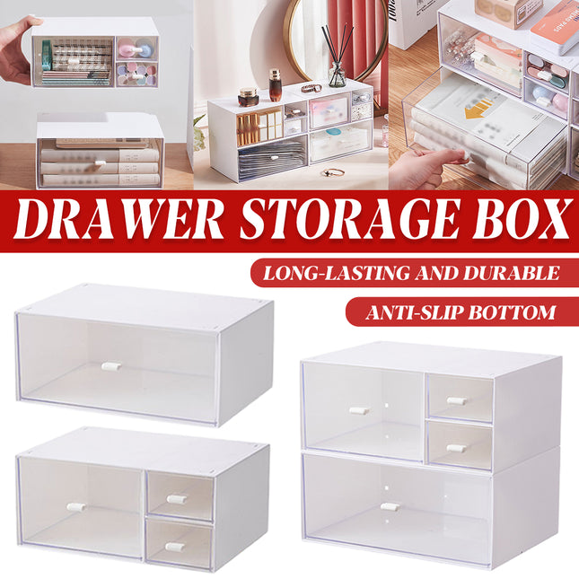 Transparent Drawer Storage Box Clear Dustproof Easy Sorting for Cosmetics Jewelry