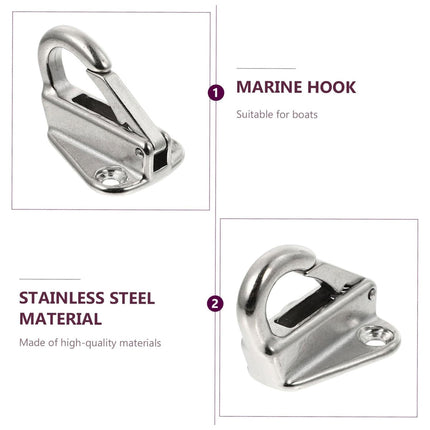 3PCS Stainless Steel Spring Hooks Heavy Duty Clip Hook for Boat Coat Hanger Use