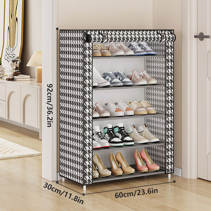 Multi-Layer Shoe Rack Dustproof Non-Woven Fabric with Metal Frame