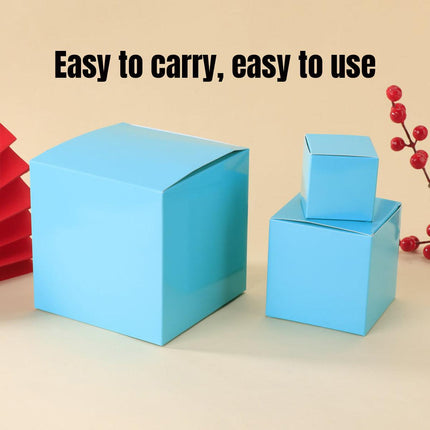 50pcs Colourful Square Paper Boxes Gifts Packaging Craft Supplies Storage Boxes