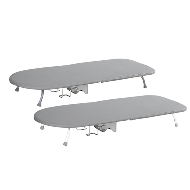 Foldable Ironing Board Wall Mount Compact Laundry Press Stand with Iron Holder