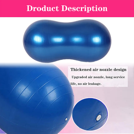 Thickened Capsule Shape Yoga Pilates Ball Anti Burst Fitness Stability Trainer with Pump