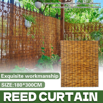 Natural Reed Bamboo Roll Up Blind Sun Shade Curtain Rustic Window Cover ForPatio