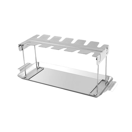 Stainless Steel Folding Chicken Rack Metal Grill Chicken Meat Holder Adjustable