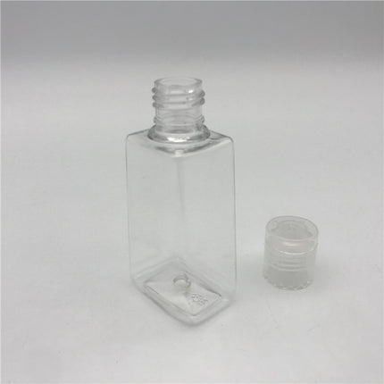 Trapezoidal Plastic Bottles 100PCS 30ML 60ML Clear Refillable Travel Cosmetic Jar