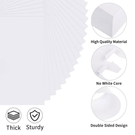 White Card Paper Set 100PCS A4 Size Blank Hand Painted Drawing Craft Sheets