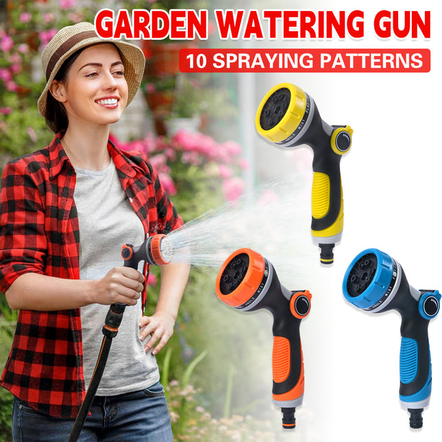 10 Function Garden Hose Nozzle Sprayer Spray Gun Watering Car Washing Water Gun