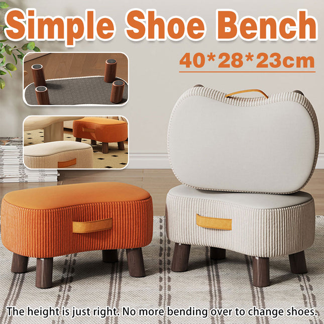 Small Stool for Home Simple Shoe Changing Low Seat Stool Wooden Household Use