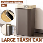 40L Large Capacity Garbage Bin Trash Can Kitchen Bathroom Bin Waste Bin Durable